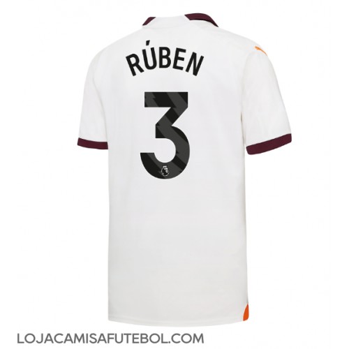 Camisa de Futebol Manchester City Ruben Dias #3 Equipamento Secundário 2023-24 Manga Curta